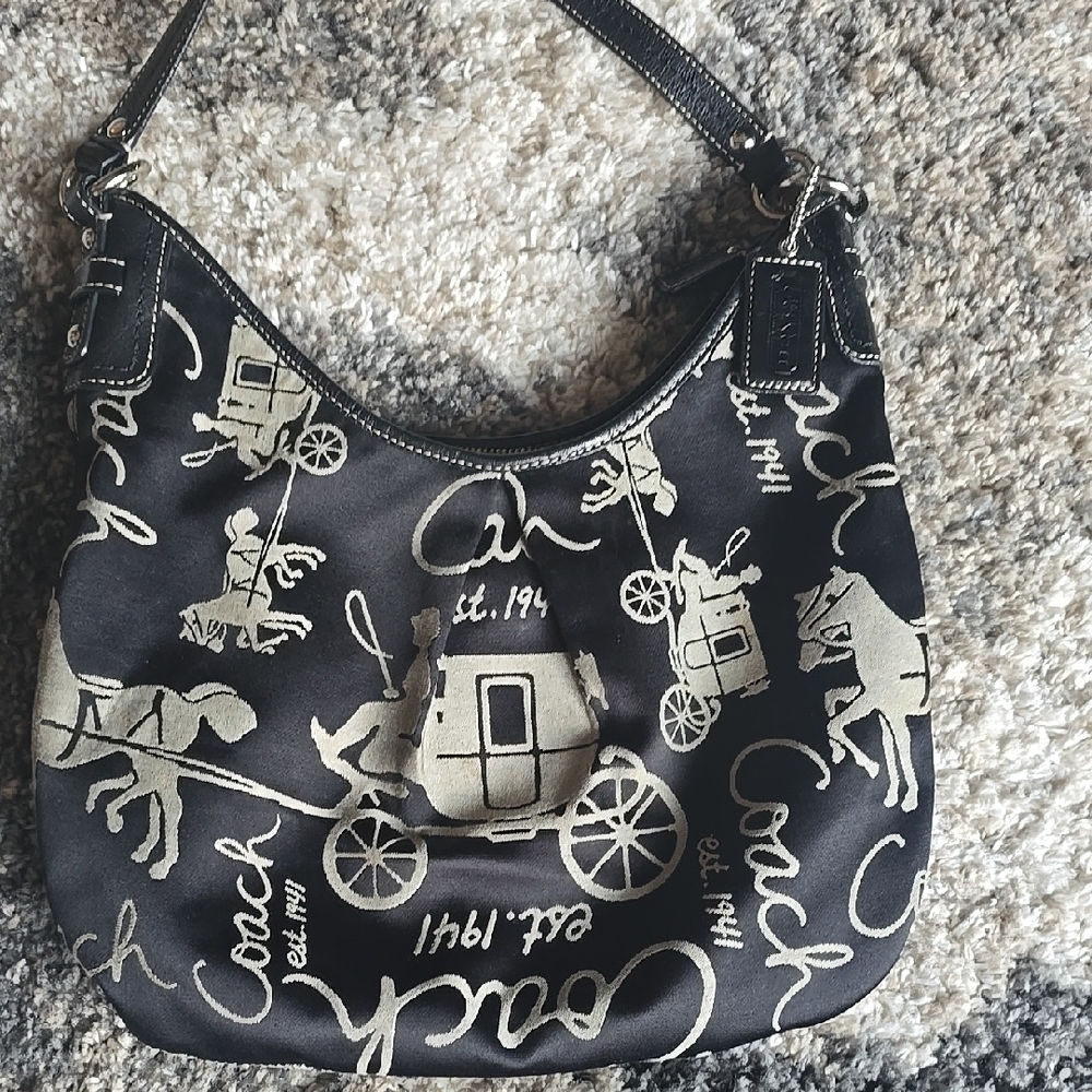 Coach Horse And Carriage Hobo Shoulder Bag